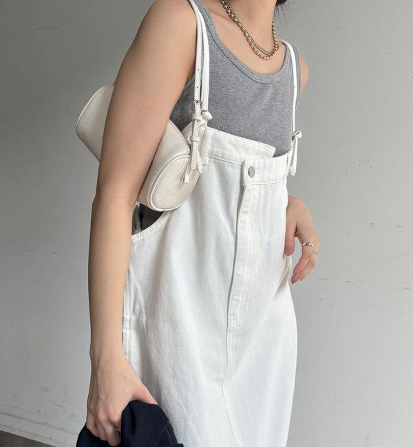  「裾フリンジデニムジャンスカ」|ワンピース|