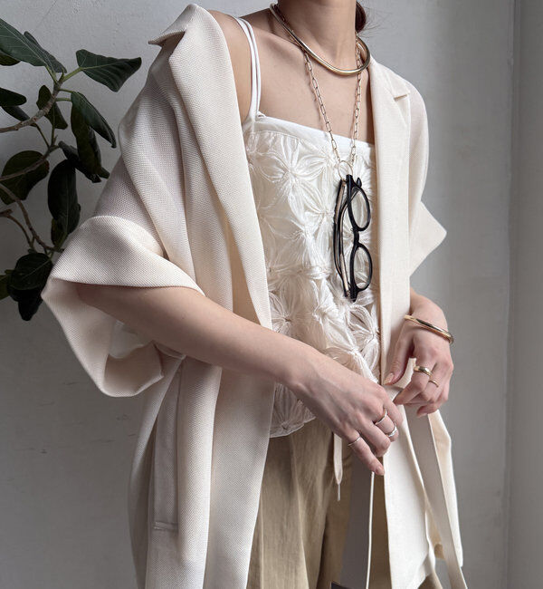  「【WEB限定】チュールフラワーキャミ」|シャツ・ブラウス|