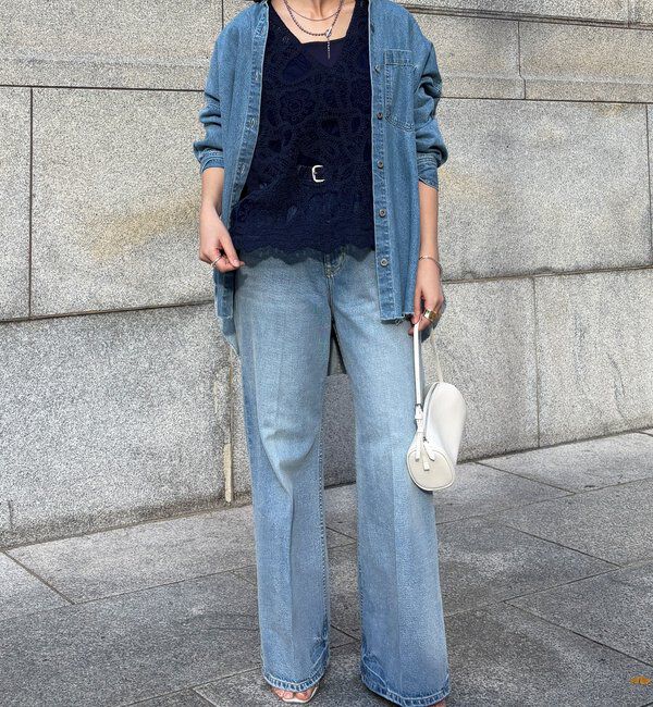  「刺繍前後2WAYレースタンク」|シャツ・ブラウス|