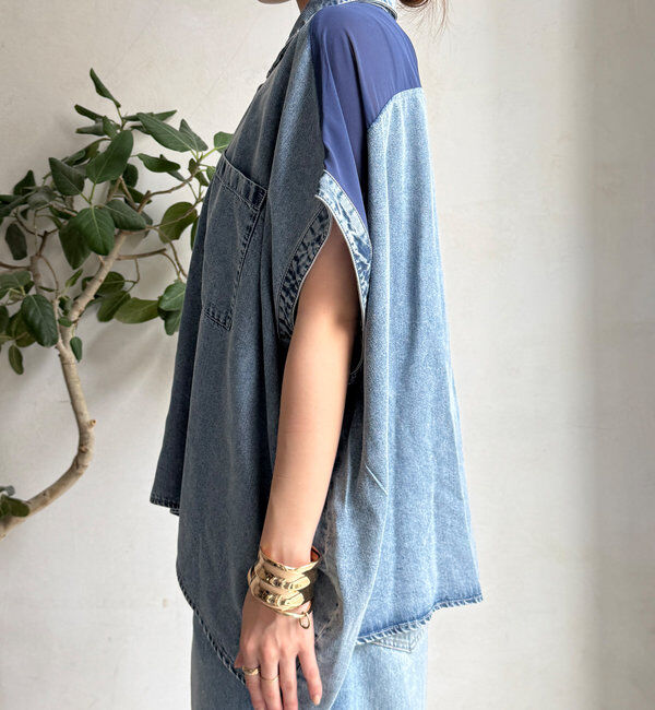  「リヨセルデニムバック切替シャツ」|シャツ・ブラウス|