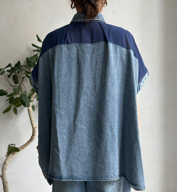  「リヨセルデニムバック切替シャツ」|シャツ・ブラウス|