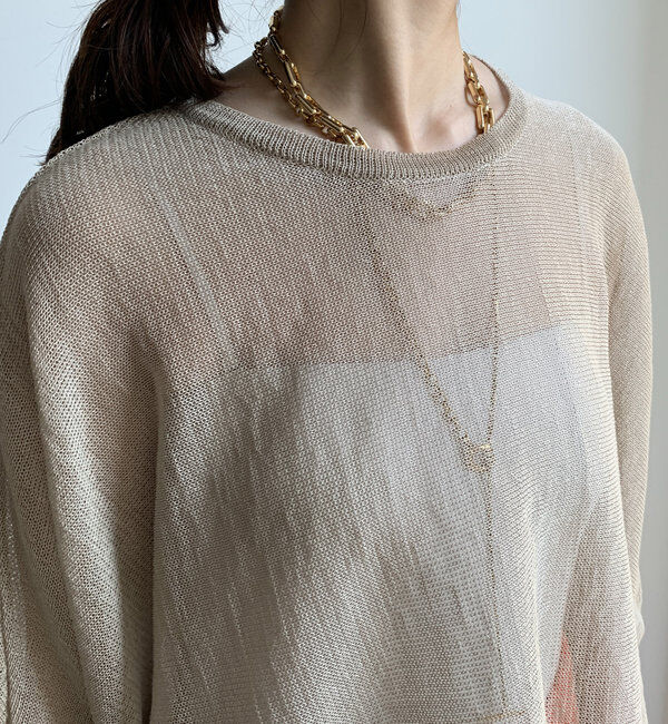  「ストローヤーンポンチョニット」|ニット・セーター|