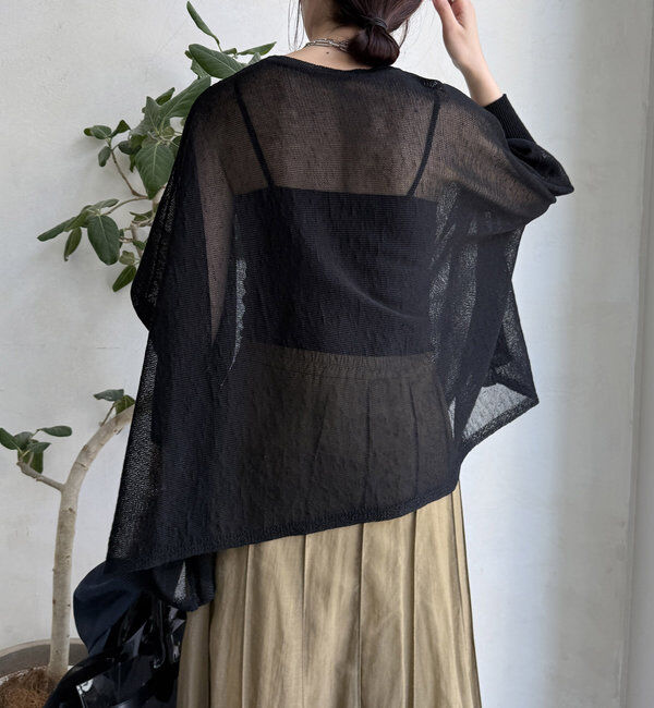  「ストローヤーンポンチョニット」|ニット・セーター|