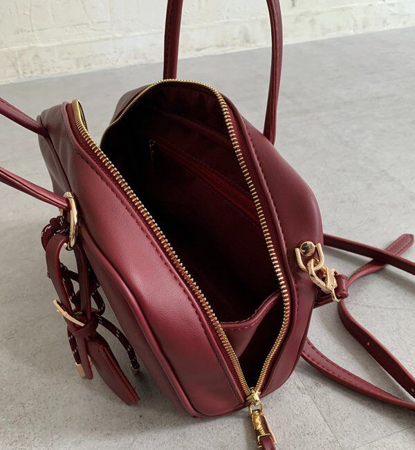  「チャーム付横長ボストン」|トートバッグ|