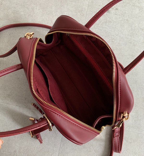  「チャーム付横長ボストン」|トートバッグ|