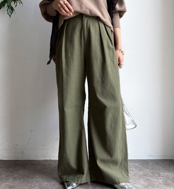  「タックトラウザーパンツ」|チノ|