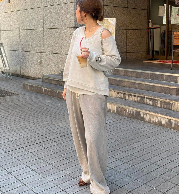  「【新色追加/インフルエンサーSAKURA企画】ラメスウェットタンクセット」|Tシャツ・カットソー|