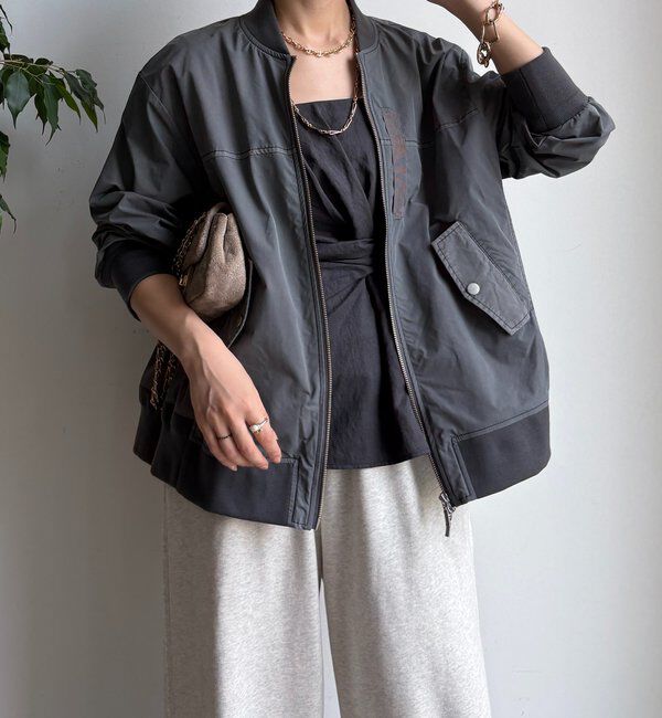  「ピグメントダイMA1」|ブルゾン・スタジャン|ブラック