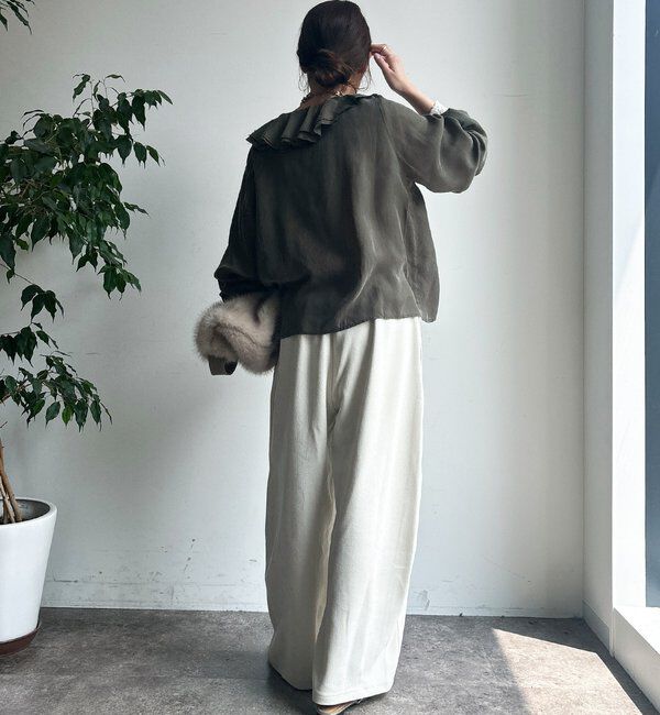  「キュプラフリルブラウス」|シャツ・ブラウス|