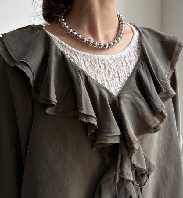  「キュプラフリルブラウス」|シャツ・ブラウス|