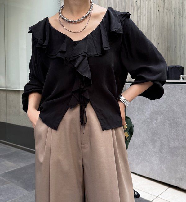  「キュプラフリルブラウス」|シャツ・ブラウス|