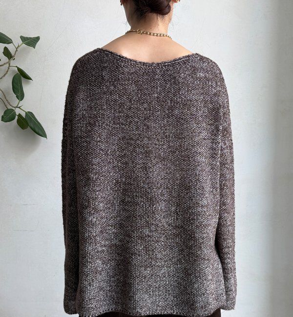  「ウールメランジ鹿の子プルオーバー」|ニット・セーター|