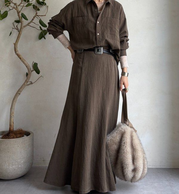  「【セットアップ対応】ピグメントライクフレアスカート」|スカート|