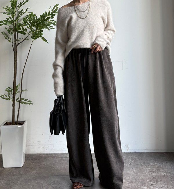  「ヘリンボーンコーデュロイイージーパンツ」|チノ|