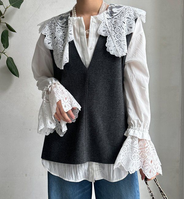  「レースカラーブラウス」|シャツ・ブラウス|