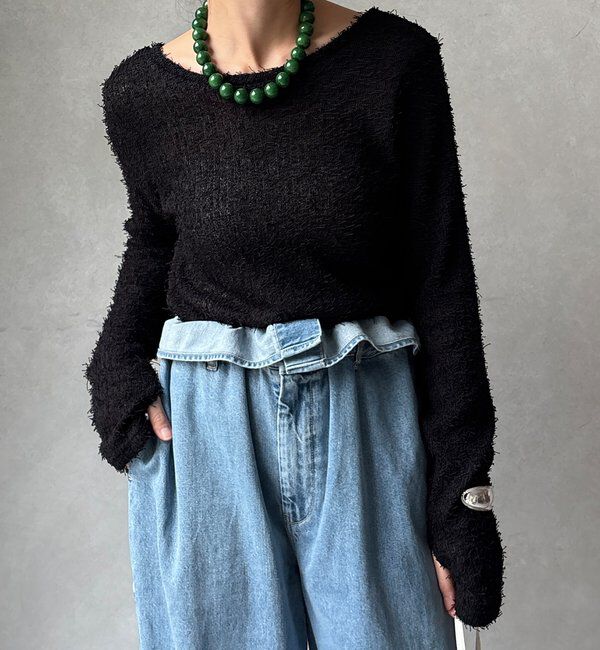  「【WEB限定】ブークレーバックオープントップス」|Tシャツ・カットソー|