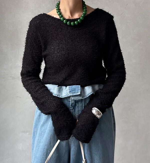  「【WEB限定】ブークレーバックオープントップス」|Tシャツ・カットソー|