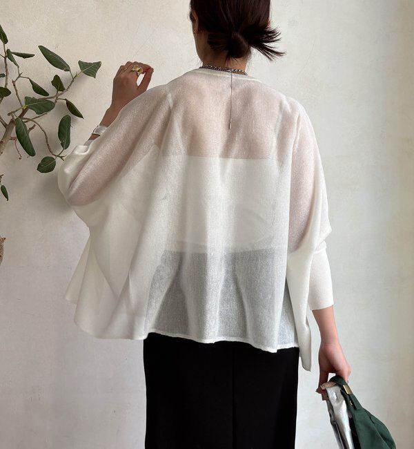  「シアー天竺ロゴポンチョニット」|ニット・セーター|