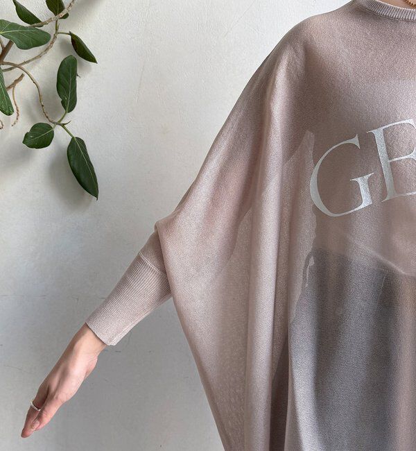  「シアー天竺ロゴポンチョニット」|ニット・セーター|