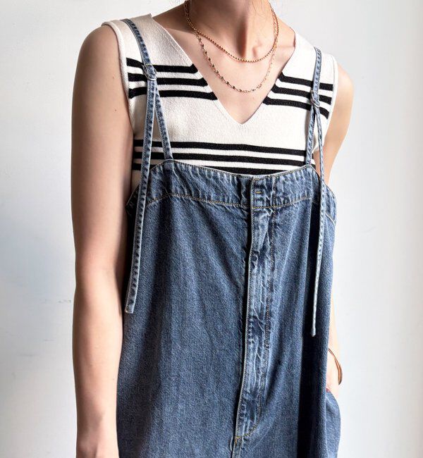  「【WEB限定】ボーダーニットタンク」|ニット・セーター|オフホワイト