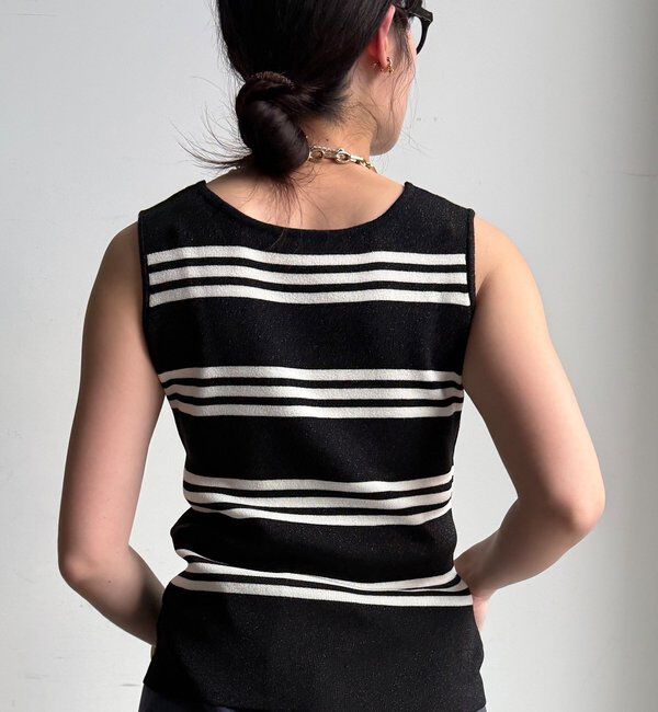  「【WEB限定】ボーダーニットタンク」|ニット・セーター|