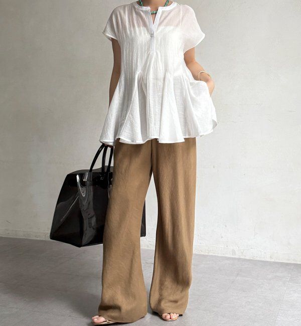  「【WEB限定】フレンチフレアブラウス」|シャツ・ブラウス|