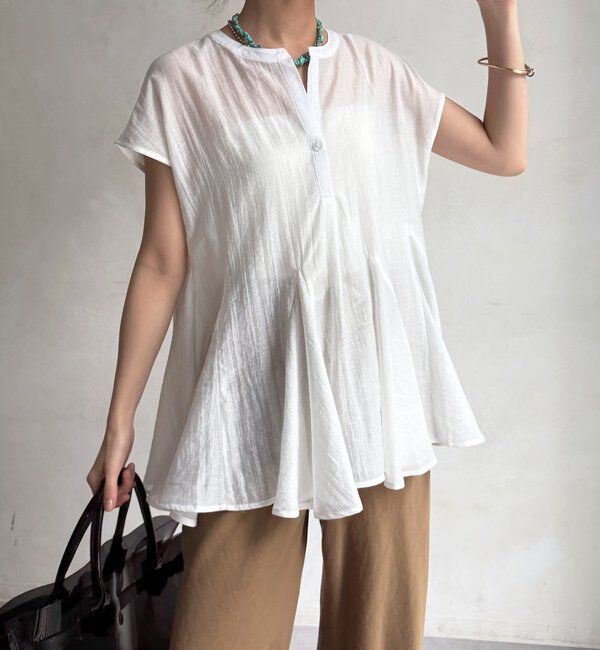  「【WEB限定】フレンチフレアブラウス」|シャツ・ブラウス|