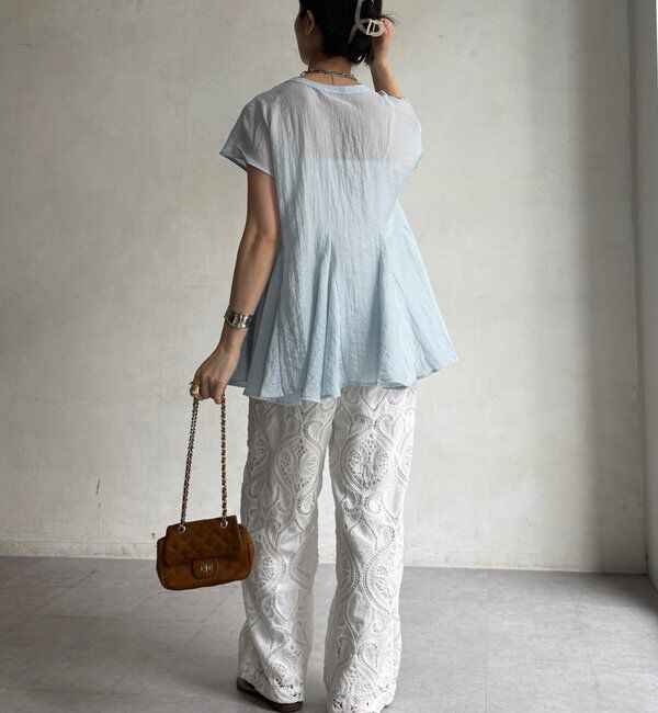  「【WEB限定】フレンチフレアブラウス」|シャツ・ブラウス|