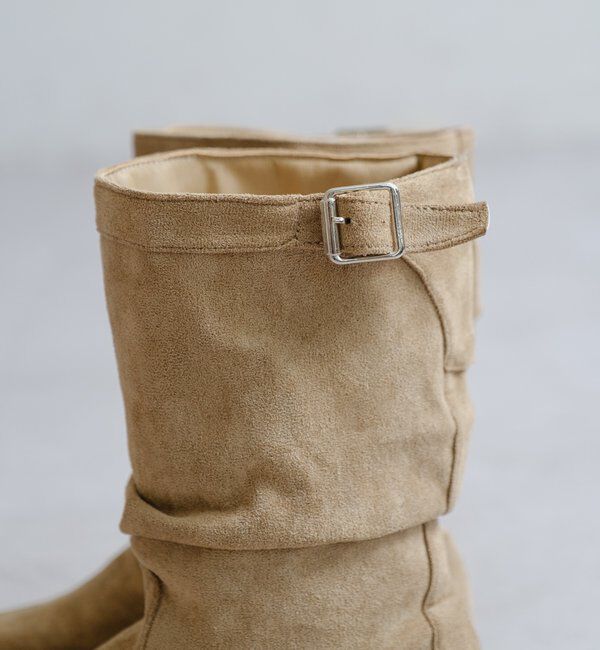  「【レザー&スエード/インソール】ルーズエンジニアブーツ」|ロングブーツ|