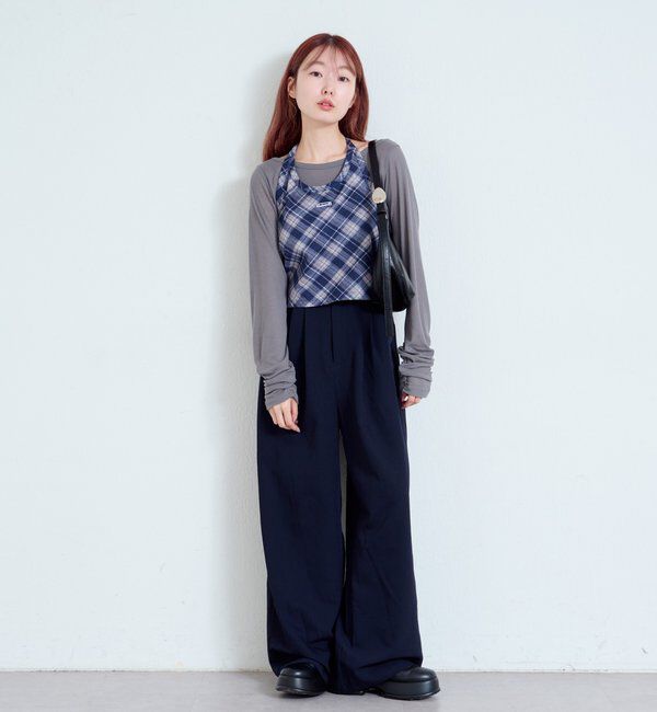  「【WEB限定/2サイズ展開/全骨格◎/裏地無し】ピンストライプスラックス」|チノ|