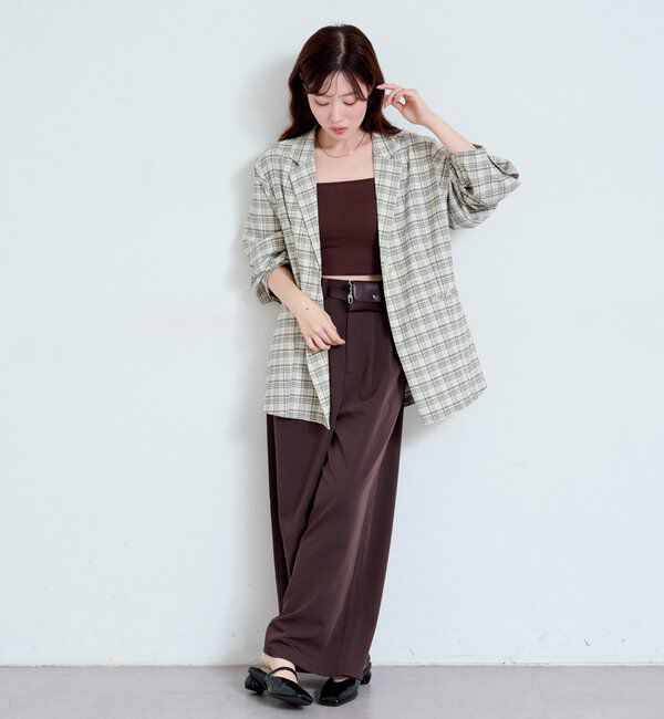  「【WEB限定/2サイズ展開/全骨格◎/裏地無し】ピンストライプスラックス」|チノ|