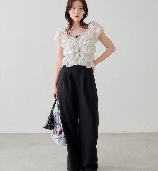  「【WEB限定/2サイズ展開/全骨格◎/裏地無し】ピンストライプスラックス」|チノ|