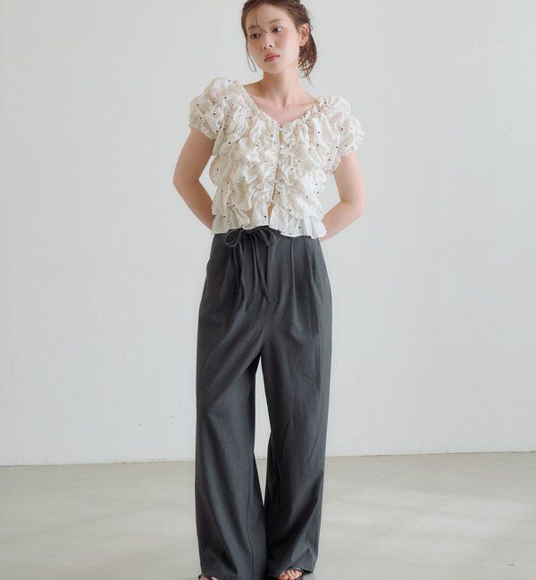  「【WEB限定/2サイズ展開/全骨格◎/裏地無し】ピンストライプスラックス」|チノ|