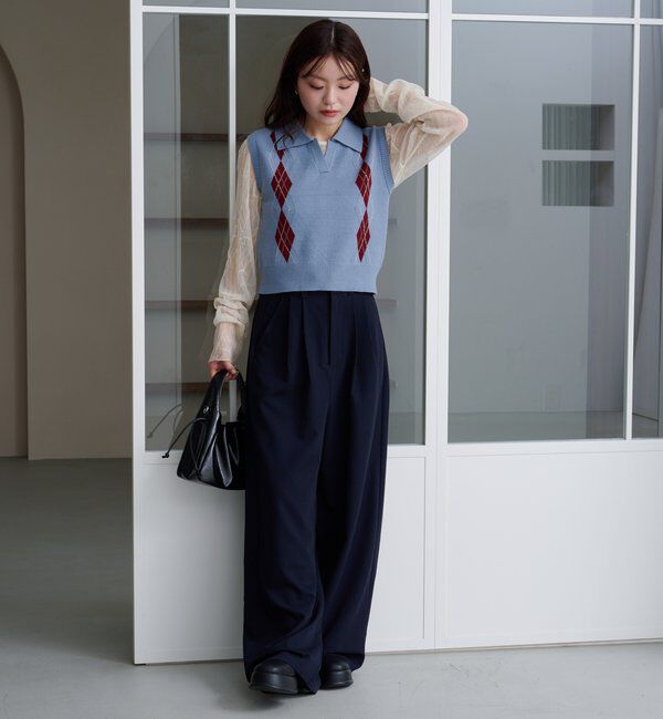  「【WEB限定/2サイズ展開/全骨格◎/裏地無し】ピンストライプスラックス」|チノ|