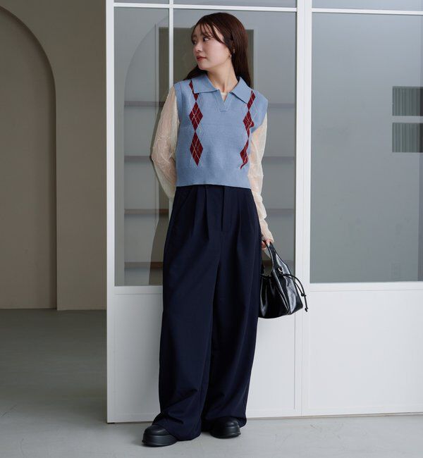  「【WEB限定/2サイズ展開/全骨格◎/裏地無し】ピンストライプスラックス」|チノ|