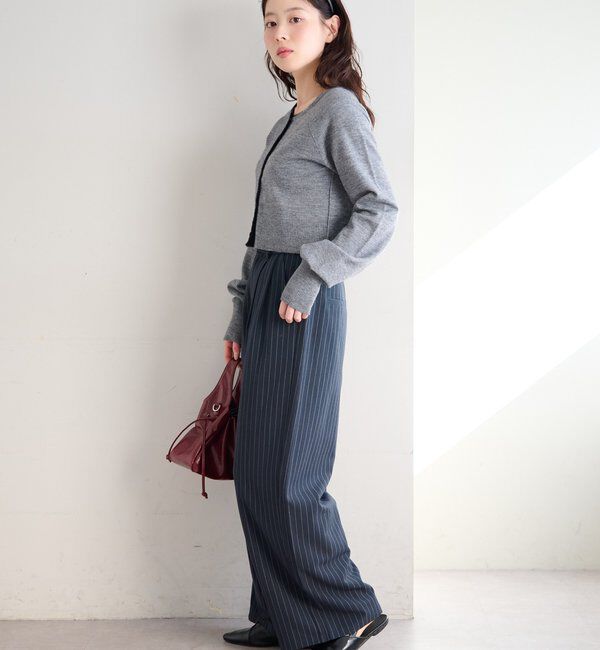  「【WEB限定/2サイズ展開/全骨格◎/裏地無し】ピンストライプスラックス」|チノ|