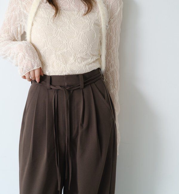  「【WEB限定/2サイズ展開/全骨格◎/裏地無し】ピンストライプスラックス」|チノ|