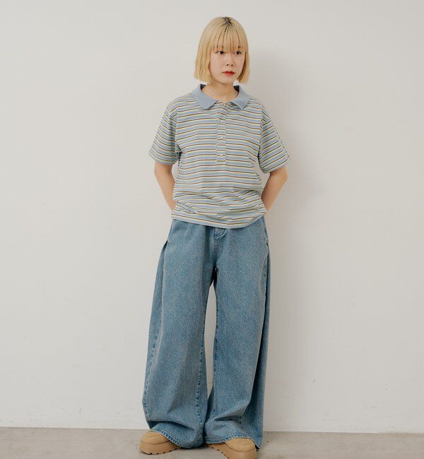  「【WHIMSIC/2サイズ展開/SETUP対応】サイドタックデニムパンツ」|デニム|