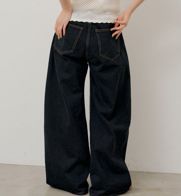  「【WHIMSIC/2サイズ展開/SETUP対応】サイドタックデニムパンツ」|デニム|