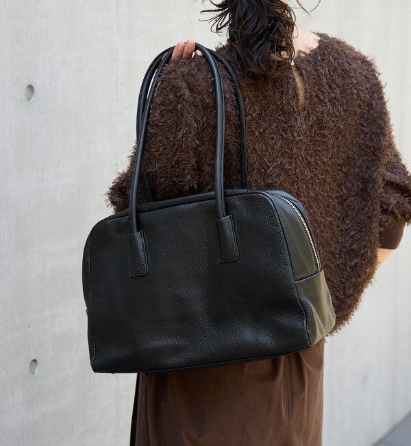  「【収納力◎】ロングハンドルレザーボストン」|ショルダー・メッセンジャー|