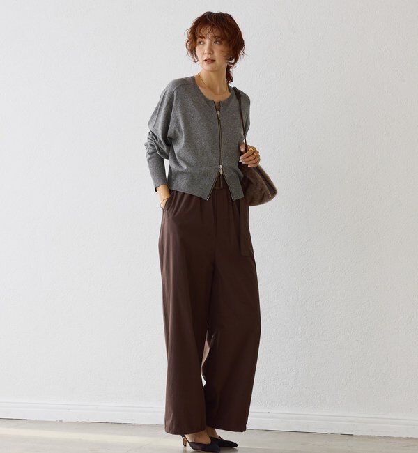  「【大人のこなれ感】ZIPニットカーディガン」|カーディガン|