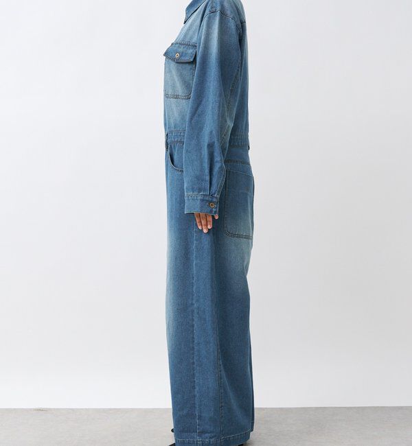  「【一枚で決まる】デニムジャンプスーツ」|ワンピース|
