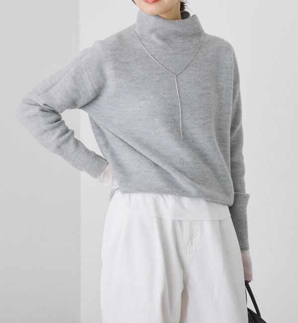  「【5色展開/万能トップス】ウール100NEWボトルネックニット」|ニット・セーター|