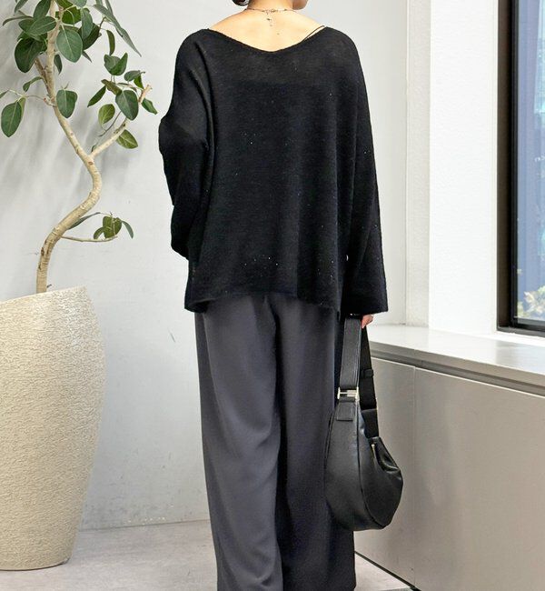  「【リニューアル】2wayスパングルシアーニット」|ニット・セーター|