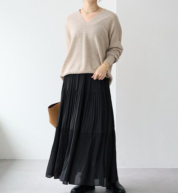  「【リバイバル/新色追加/7色展開】ウール100NEWバックボリュームニット」|ニット・セーター|