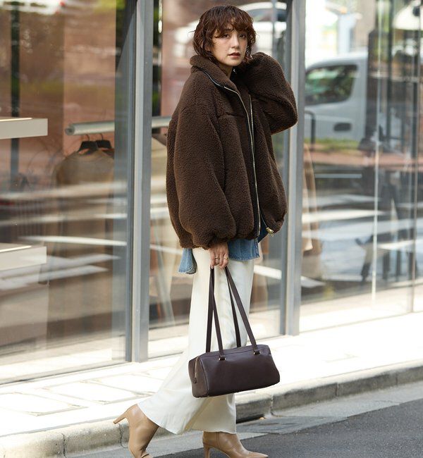  「【リバイバル/暖かみのある素材感】テディボアZIPコート」|その他|