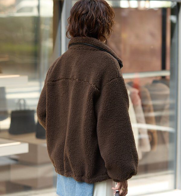  「【リバイバル/暖かみのある素材感】テディボアZIPコート」|その他|