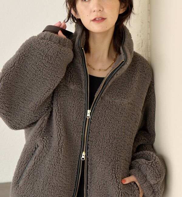  「【リバイバル/暖かみのある素材感】テディボアZIPコート」|その他|