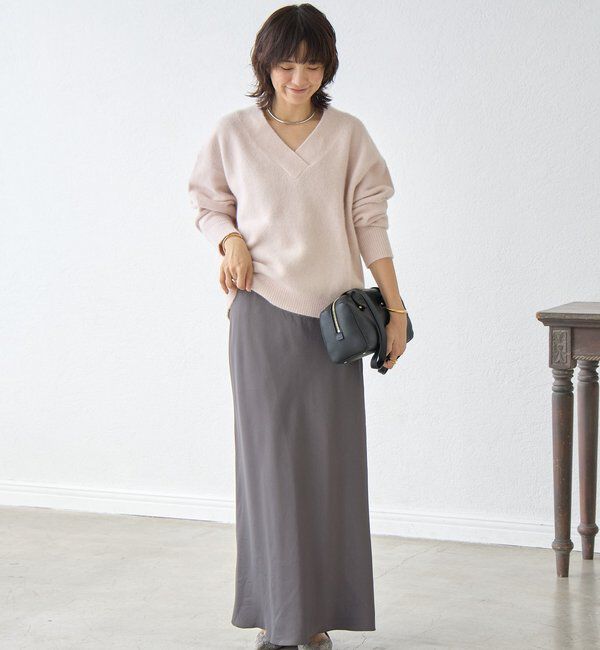  「【リラクシーな履き心地】ヴィンテージサテンバイアススカート」|スカート|