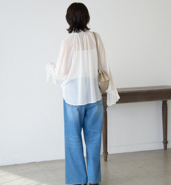  「【上品に華やぐ】フォイルドットボウタイブラウス」|シャツ・ブラウス|
